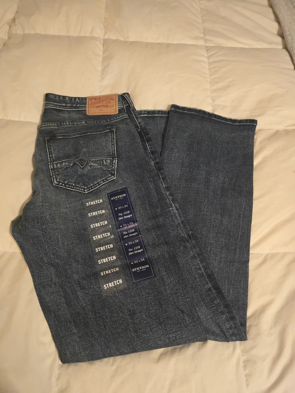 Stetson Men's Indigo Straight Stretch Jeans